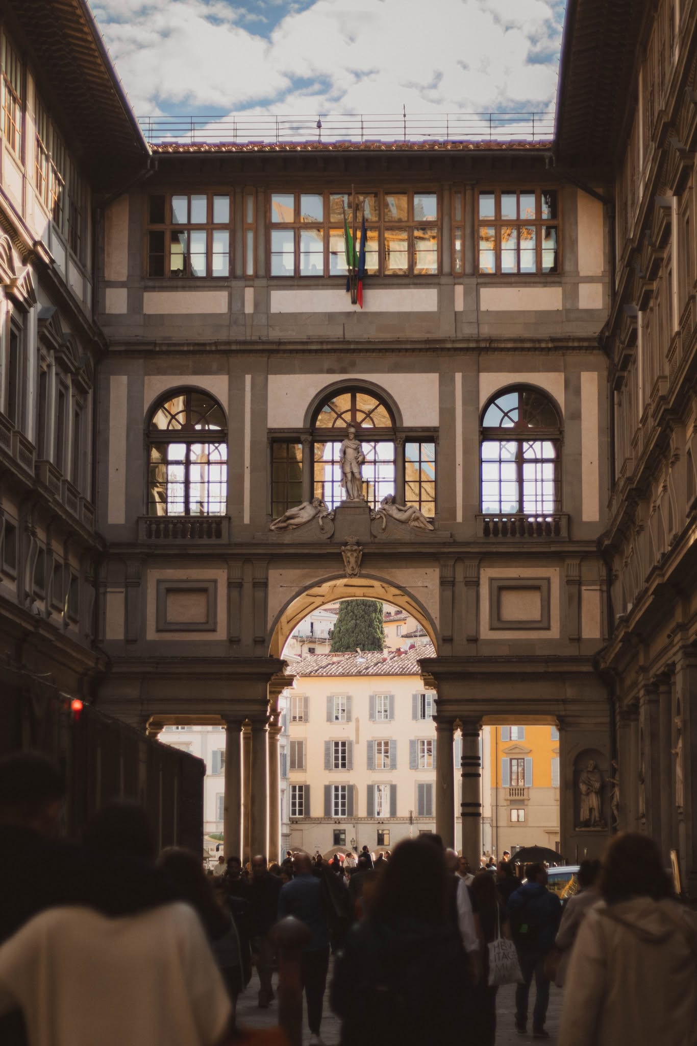 Exterior of Uffizi Galleries in Florence