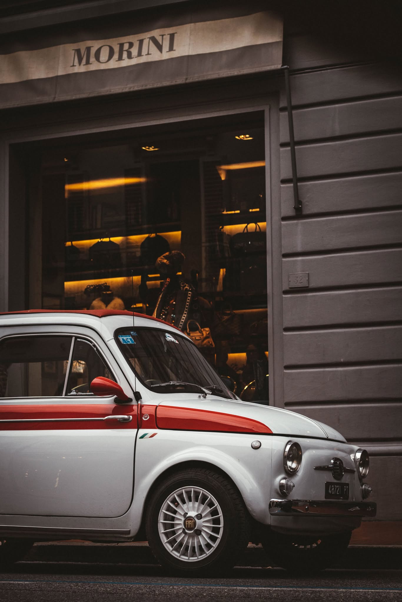 Old school car in Montecatini Terme