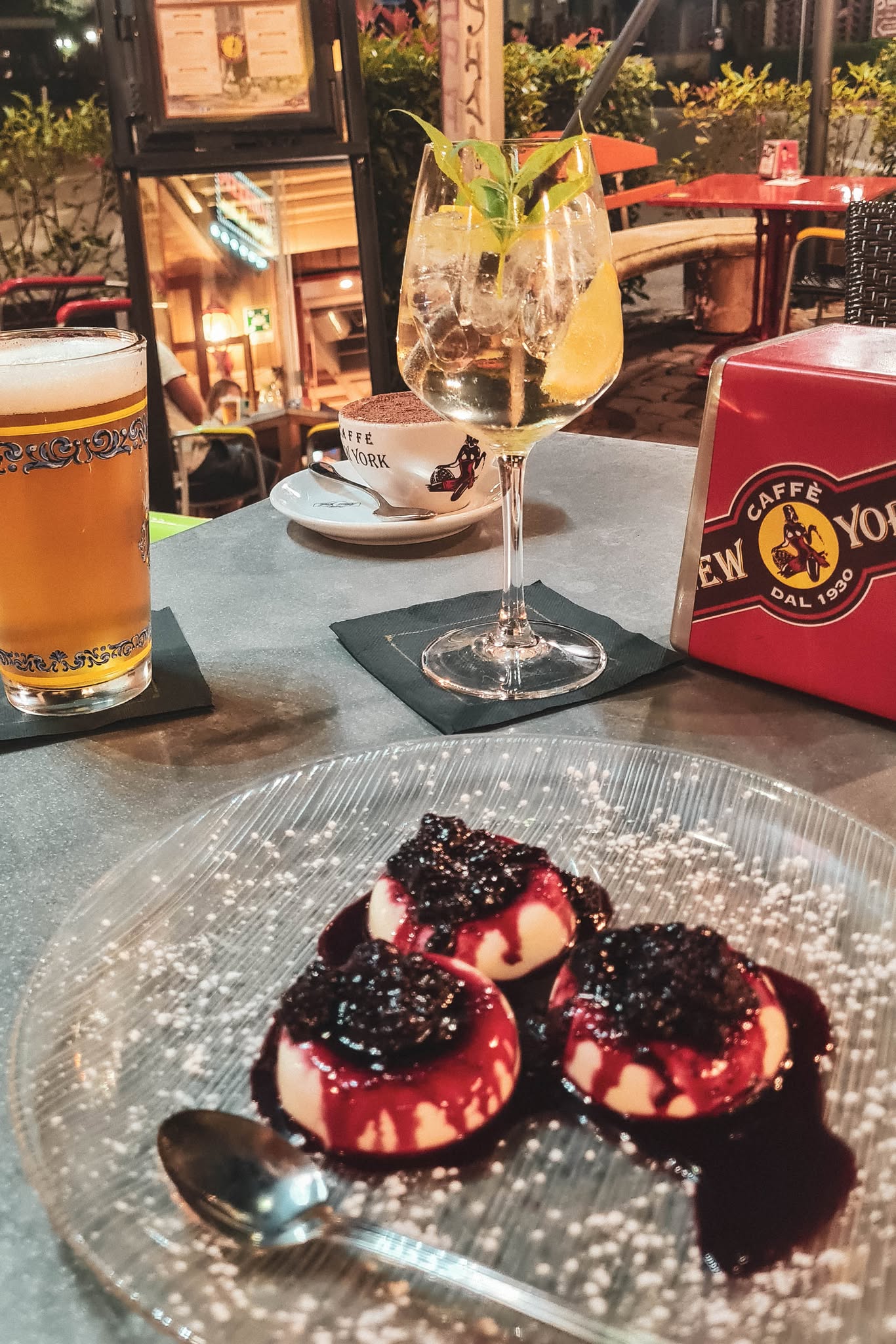 Desserts served at New York Bar in Montecatini Terme