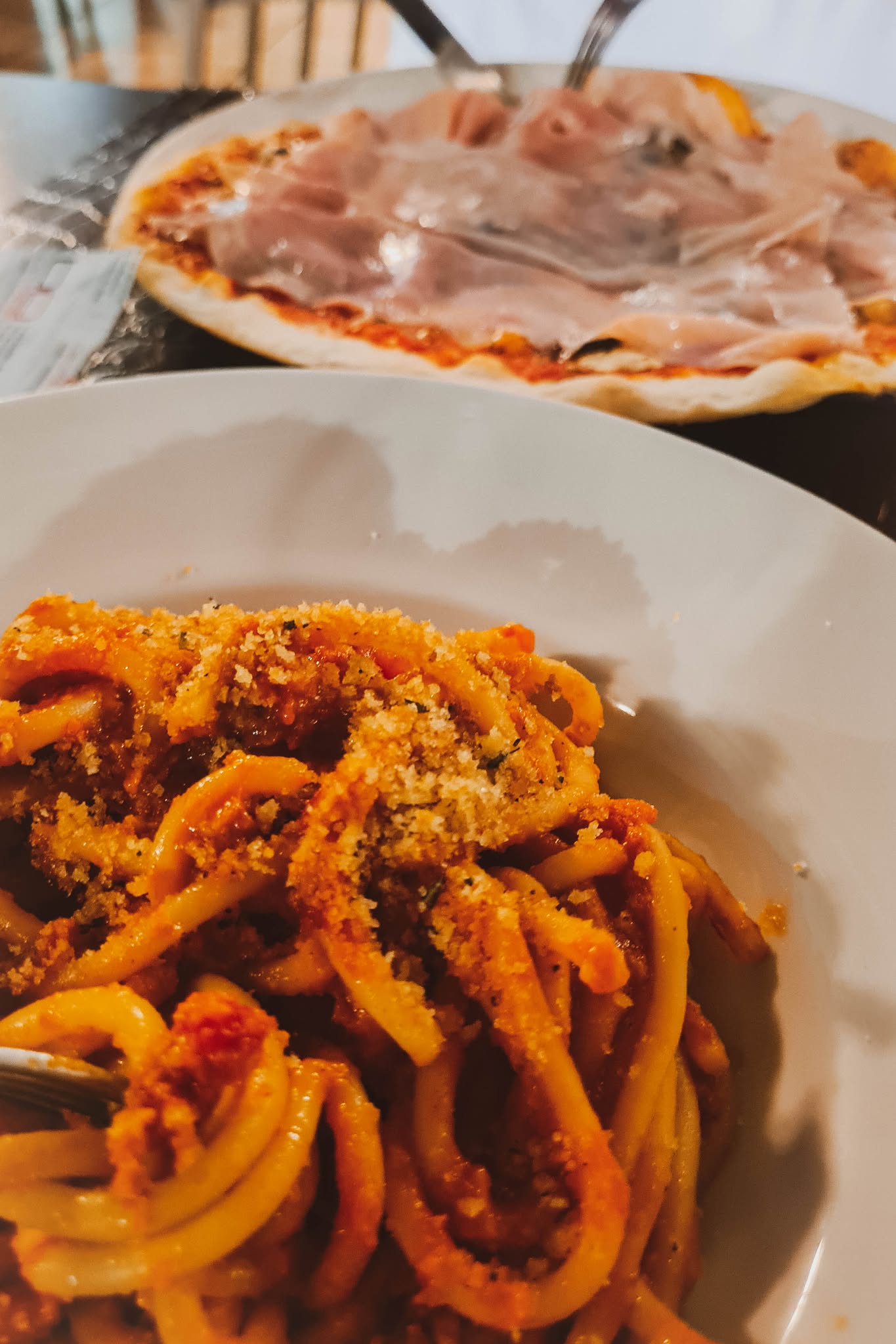 Traditional Tuscan dish Pici all’Aglione