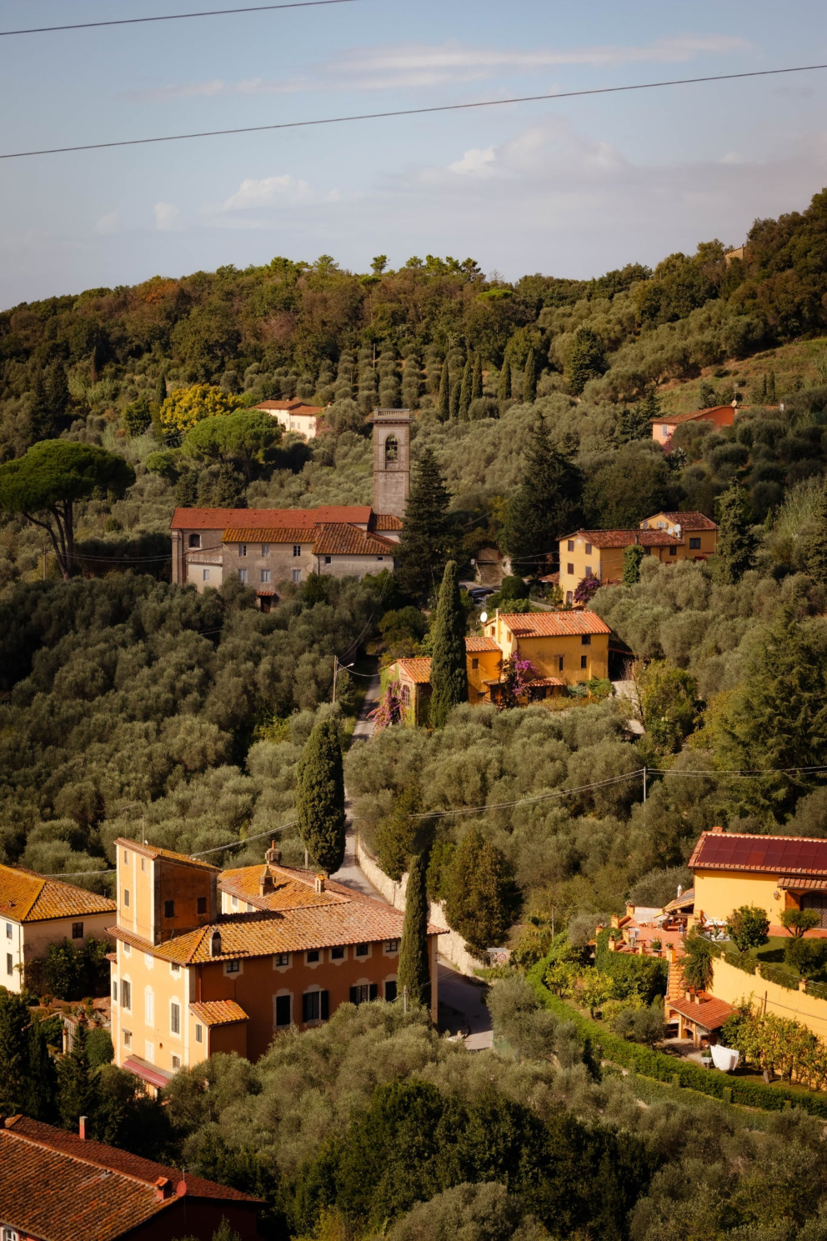 Viewpoint near Lucca overlooking Tuscany’s landscape